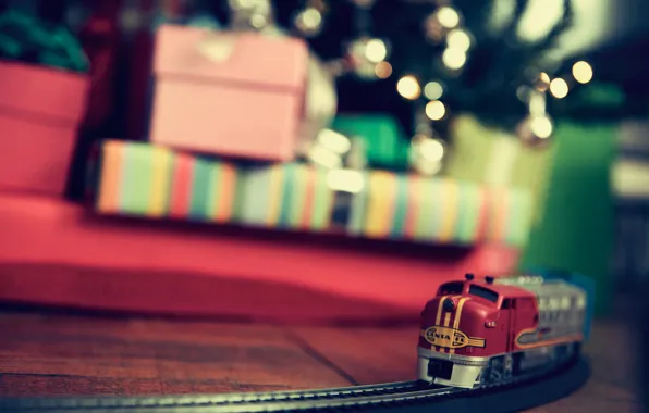 Праздник, игрушки, подарки, новогодние обои