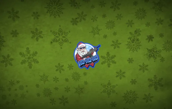 Green, santa, newyear