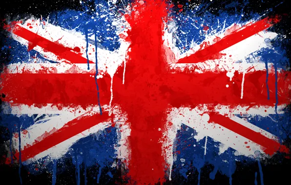 Картинка краска, Флаг, Великобритания, Union Jack