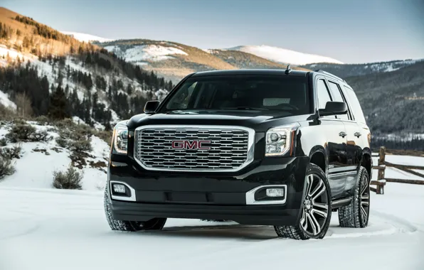 Картинка 2018, GMC, на снегу, SUV, Denali, Yukon