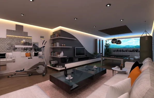 Дизайн, стиль, интерьер, space, creative, гостиная, loft