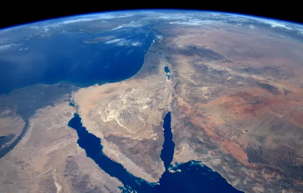 Картинка космос, земля, Sinai, Syrian desert