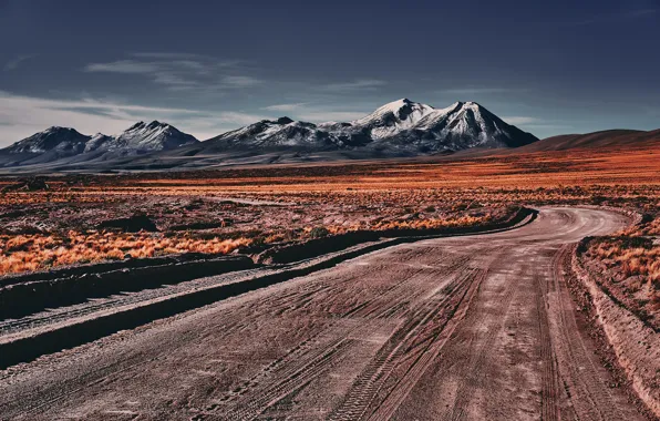 Дорога, природа, Chile, Atacama desert