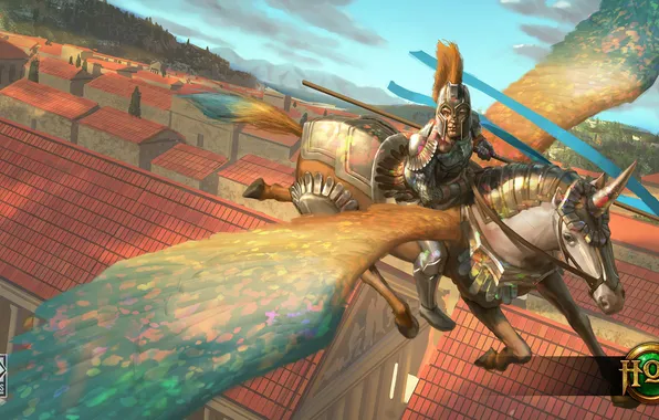 Heroes of Newerth, Pegasus, moba, Plague Rider, Olympus Armor Pegasus
