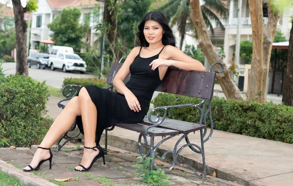 Long hair, model, gorgeous, photoshoot, posing, high heels, beautiful face, outdoors