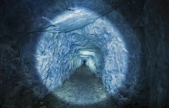 Свет, интерьер, туннель, Калифорния, США, национальный парк Йосемити
