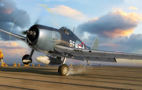 Палубный, палубный истребитель, US NAVY, Grumman F6F-3 Hellcat, Petr Štěpánek