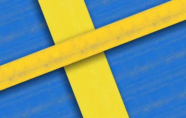 Абстракция, краски, текстура, флаг, Швеция, брус