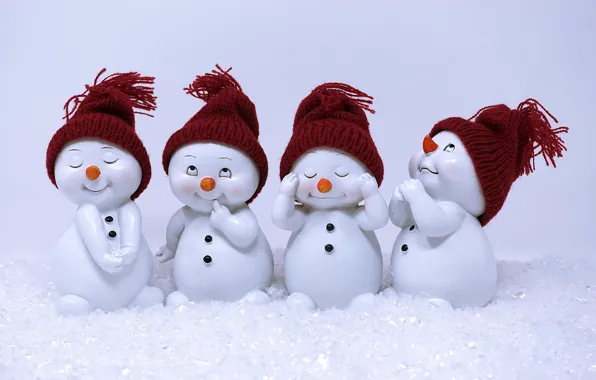 Зима, рождество, фигура, милый, снеговик, смешной, сувенир, забава