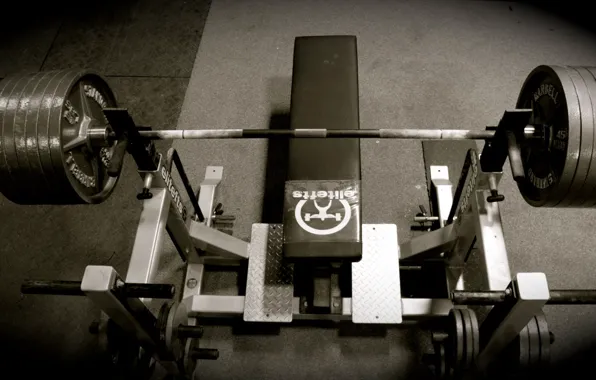 Скамья, Штанга, Gym, Жим