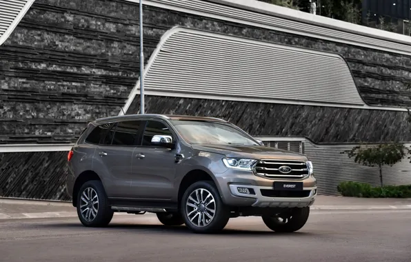 Картинка Ford, внедорожник, у стены, Everest, Limited, 4WD, 2019