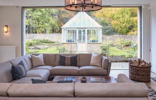 Дизайн, Лондон, интерьер, North Lodge, Informal living room, Blenheim park, неформальная гостиная