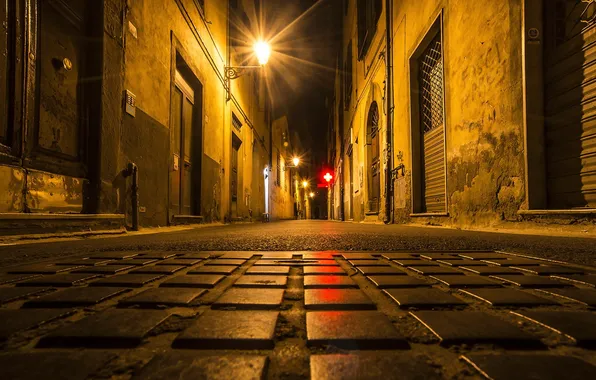 Ночь, город, улица