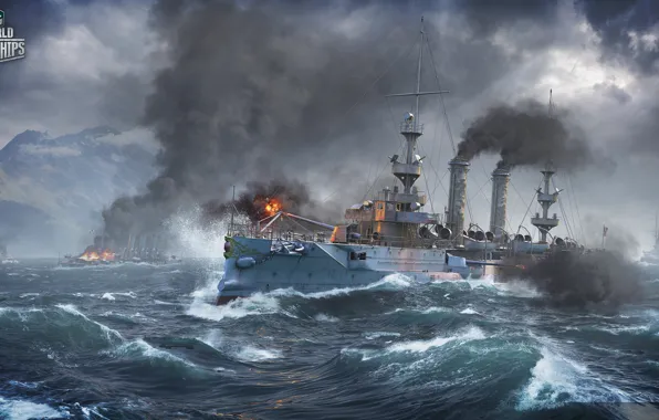 Картинка Корабли, Albany, World of Warships, worldofwarships