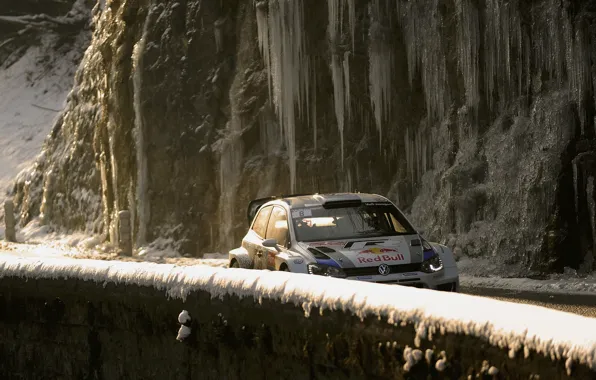 Volkswagen, Сосульки, Лёд, WRC, Rally, Monte Carlo, Polo, Ограждение