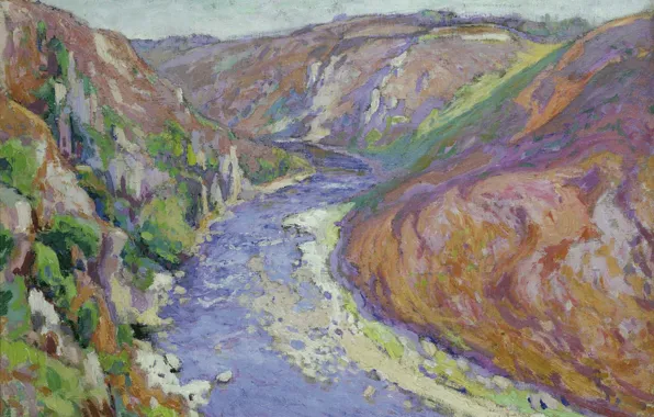 Пейзаж, река, картина, ДОЛИНА, 1916, Paul Madeline, Пол Медлин