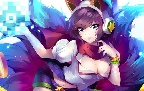 Art, Game, League of Legends, Skin, LoL, Ahri, Arcade, Riot Game