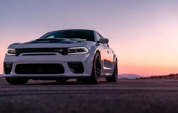 Закат, вечер, Dodge, Charger, Widebody, Scat Pack, 2020