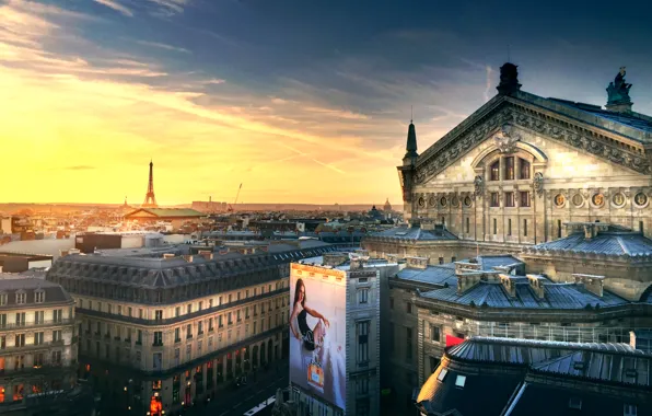 Франция, Париж, Opera, Eiffel Tower