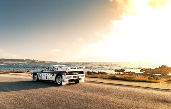 Картинка car, sky, sea, Rally, legend, Group B, Lacnia, Lancia Rally 037