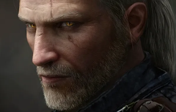 Взгляд, лицо, воин, мужчина, Geralt of Rivia, Ведьмак 3: Дикая Охота