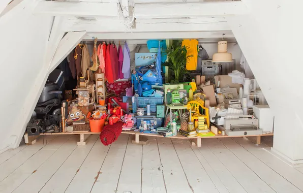 Clothes, wardrobe, sorted by color
