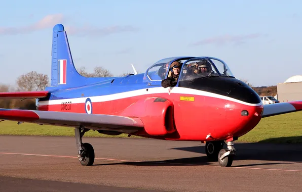 Картинка реактивный, британский, учебно-тренировочный самолёт, BAC Jet Provost