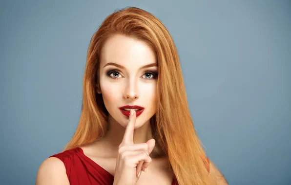 Girl, fashion, glamour, face, elegant, gorgeous, ginger, finger