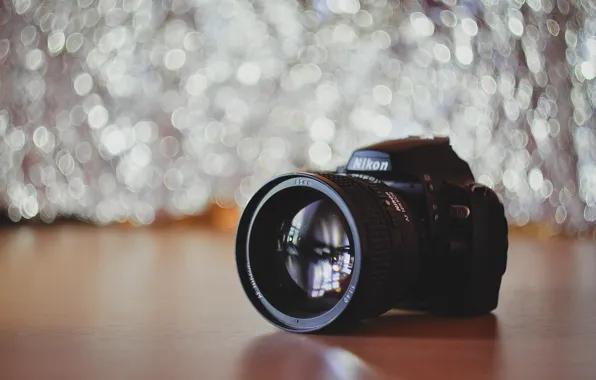 Картинка Nikon, обьектив, боке, бокэ, Bokeh, Nikkor, 1.4, D40x