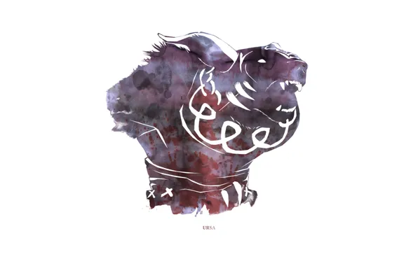 Минимализм, bear, valve, scream, rage, dota 2, claws, Ursa worrior