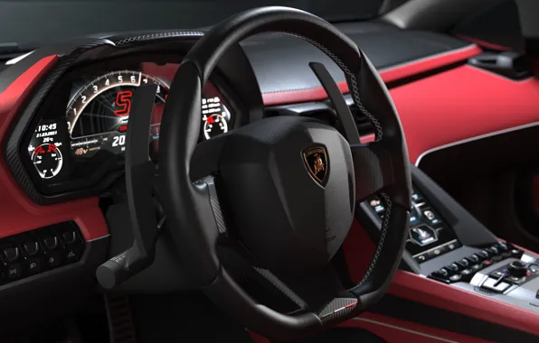 Картинка интерьер, Lamborghini, Countach, interior, Lamborghini Countach LPI 800-4, LPI 800-4