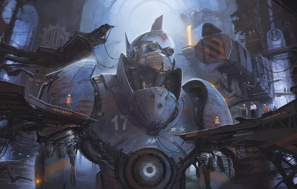 Робот, Мех, Robot, Фантастика, Fiction, Гигант, Giant, Construction