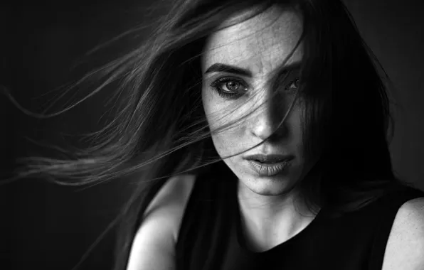 Модель, портрет, черно-белое, Nadya, Dmitry Sn