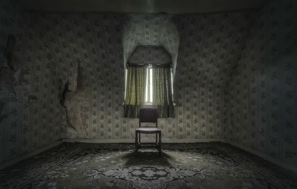 Картинка комната, окно, стул