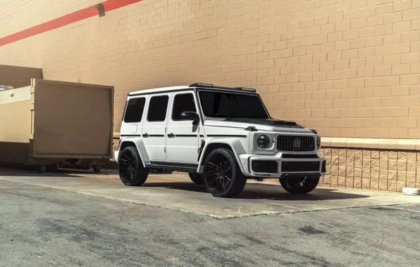 Картинка Mercedes, Wall, AMG, White, G63, W463