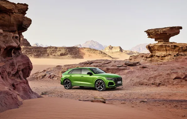 Audi, пустыня, кроссовер, 2020, RS Q8