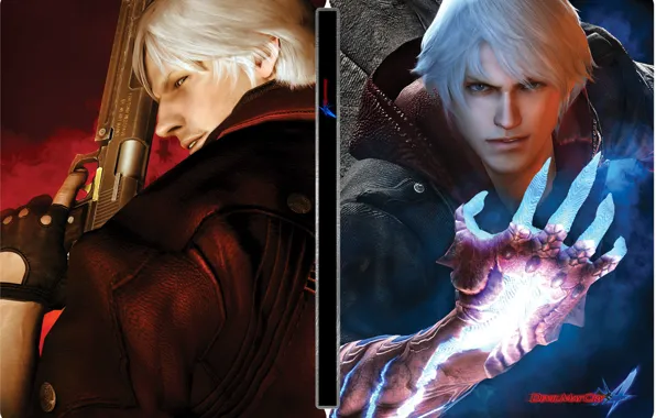 Картинка Данте, Неро, Devil May Cry 4, Red Queen, Tri, Rebelion