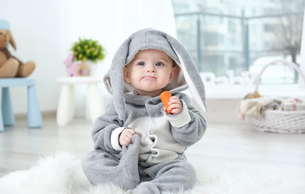 Мальчик, зайка, младенец, костюмчик