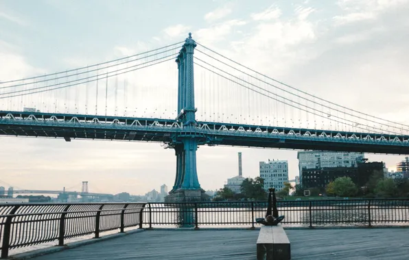 Мост, USA, америка, сша, New York City, нью йорк, бруклинский мост