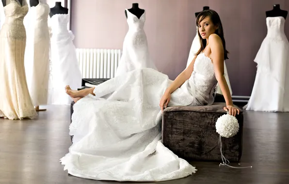 Букет, платье, невеста, свадьба