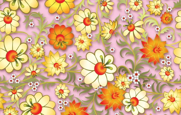 Цветы, паттерн, pattern, seamless, Floral, бесшовный