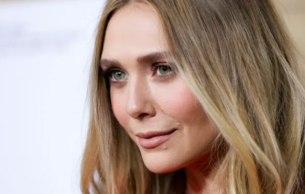 Взгляд, поза, портрет, актриса, hair, Elizabeth Olsen, Элизабет Олсен, макияж. make up