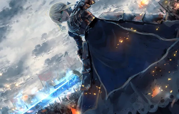 Аниме, арт, персонаж, сейбер, Fate Grand Order