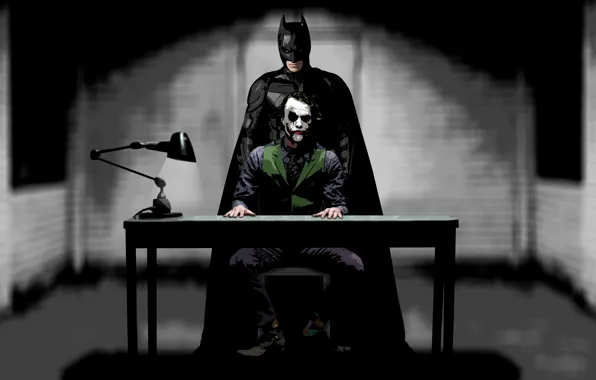 Картинка стол, джокер, фильм, бэтмен, темный рыцарь, комикс, Joker