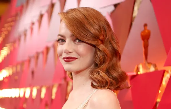 Взгляд, портрет, макияж, актриса, hair, Emma Stone, Эмма Стоун