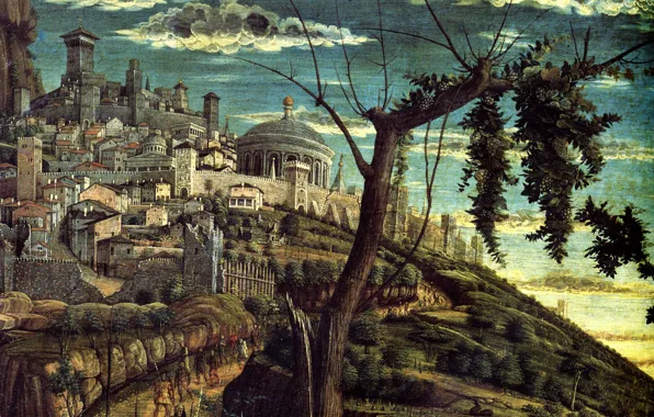 Картинка Andrea Mantegna, 1459, La Prière au jardin des Oliviers, Détail