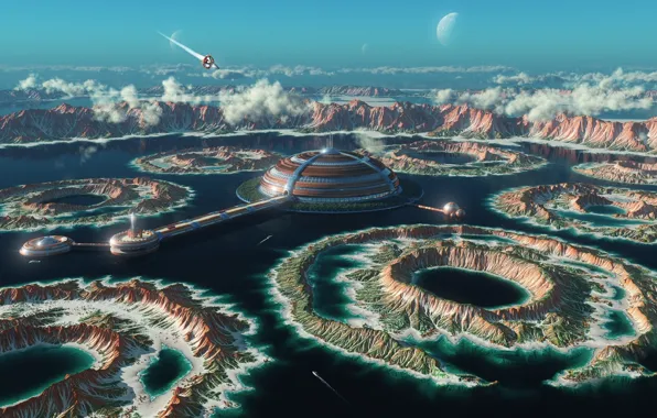 Космос, фантастика, арт, space, ART, Fantastic, rendering