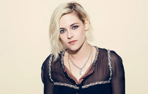 Взгляд, фон, модель, портрет, актриса, блондинка, Kristen Stewart, Кристен Стюарт