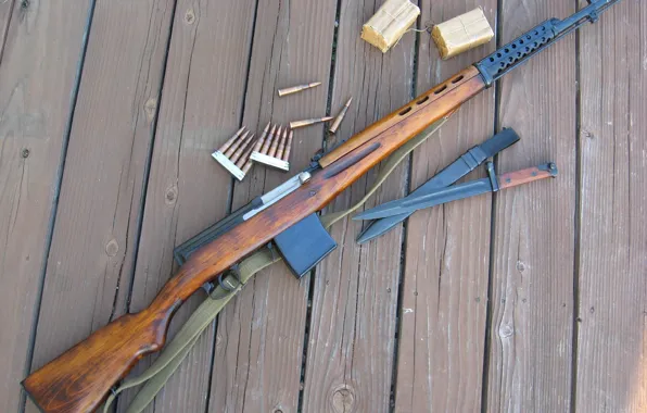 Картинка доски, патроны, самозарядная винтовка Токарева, СВТ-40, тротил, штык