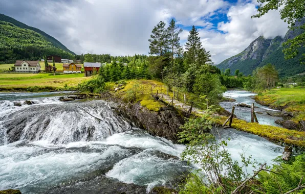 Мост, река, Norway, Sogn og Fjordane, Tyva